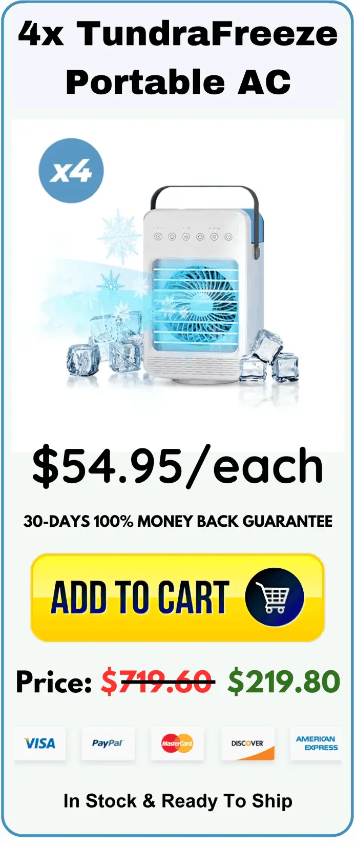 TundraFreeze Portable AC offer package price 